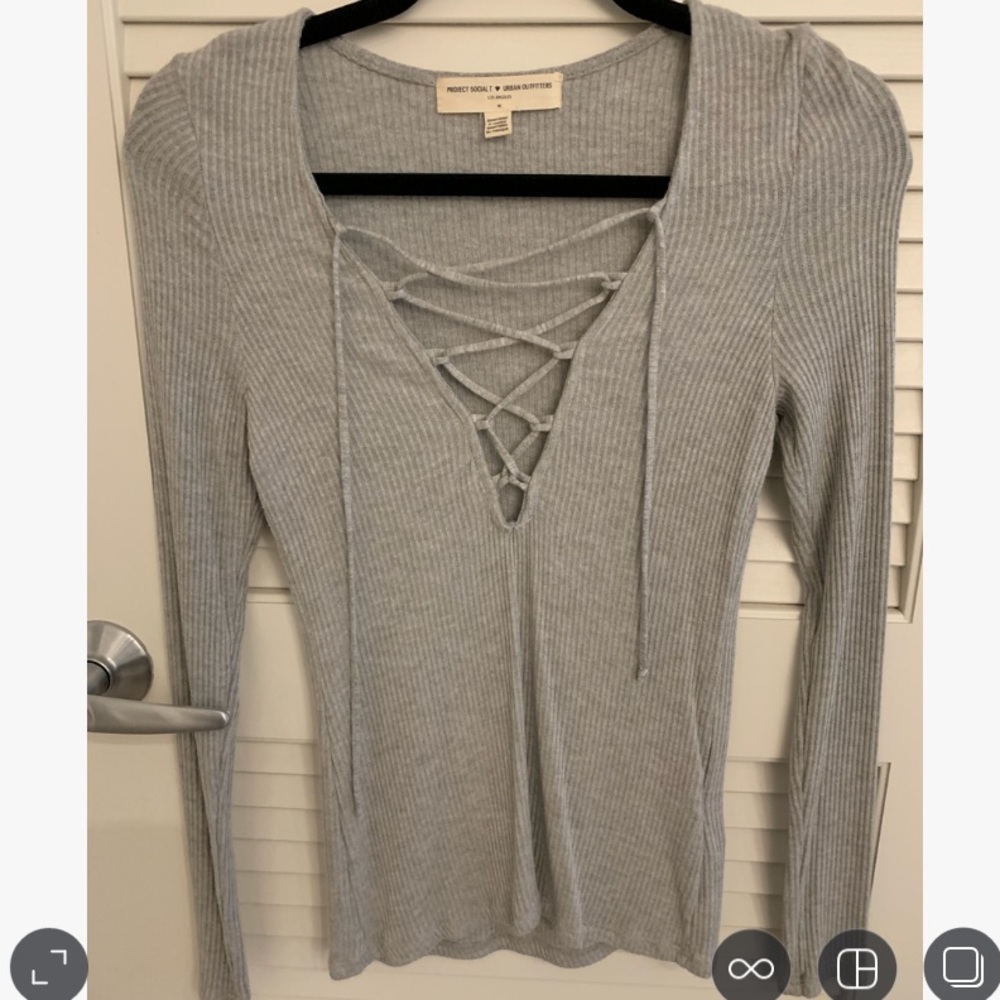 Project Social T Long Sleeve Tie Up Shirt